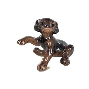 Hagen Renaker Miniature Doberman Puppy Figurine Dog Ceramic Collectible